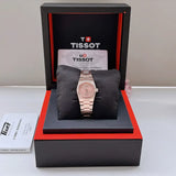 Tissot PRX Diamonds Rose Gold Dial Rose Gold Steel Strap Watch for Women - T137.010.33.506.00