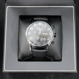  Shop Authentic Hugo Boss Aeroliner Chronograph Black Dial Black Leather Strap Watch for Men - 1512567 - Luxxuri