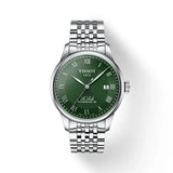 Tissot Le Locle Powermatic 80 Automatic Green Dial Silver Steel Strap Watch for Men - T006.407.11.093.00