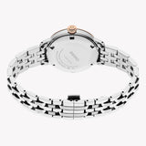 Seiko Presage Cocktail Time Automatic Diamonds White Dial Silver Steel Strap Watch for Women - SRE012J1