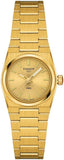 Tissot PRX 25mm Gold DIal Gold Steel Strap Watch for Women - T137.010.33.021.00