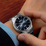 Seiko Presage Cocktail Time Automatic Blue Dial Silver Steel Strap Watch for Men - SRPB41J1