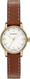 Burberry The Utilitarian White Dial Brown Leather Strap Watch for Women - BU7865