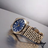 Citizen Tsuyosa 60 Automatic Blue Dial Rose Gold Steel Strap Watch for Men - NK0023-57L