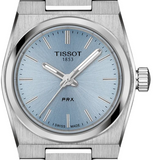 Tissot PRX Quartz Ice Blue Dial Silver Steel Strap Watch for Women - T137.010.11.351.00