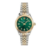  Shop Authentic Versace Hellenyium Quartz Green Dial Two Tone Steel Strap Watch for Women - VEHU00420 - Luxxuri