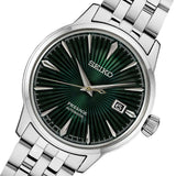 Seiko Presage Cocktail Time Automatic Green Dial Silver Steel Strap Watch for Men - SRPE15J1