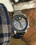 Seiko 5 Sports Automatic Grey Dial Silver Steel Strap Watch for Men - SRPE51K1
