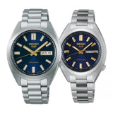 Seiko 5 Sports Automatic Blue Dial Silver Steel Strap Watch for Men - SRPL55K1