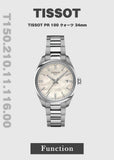 Tissot PR 100 Diamonds Mother of Pearl Dial Silver Steel Strap Watch for Women - T150.210.11.116.00