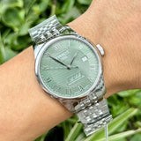 Tissot Le Locle Powermatic 80 Automatic Green Dial Silver Steel Strap Watch for Men - T006.407.11.093.00