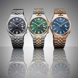 Citizen Tsuyosa 60 Automatic Blue Dial Rose Gold Steel Strap Watch for Men - NK0023-57L