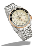  Shop Authentic Seiko 5 GMT Sport Asia Exclusive Limited Edition Off White Dial Silver Steel Strap Watch for Men - SSK046K1 - Luxxuri