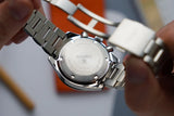  Shop Authentic Seiko Prospex Solar Chronograph 1969 Re-interpretation Orange Dial Silver Steel Strap Watch for Men - SSC947 - Luxxuri