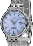 Seiko Presage Cocktail Time Automatic Skydiving Diamonds Blue Dial Silver Steel Strap Watch for Women - SRE007J1