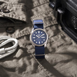 Seiko 5 Sports Automatic Blue Dial Blue Nylon Strap Watch for Men - SRPE63K1