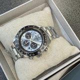 Seiko Prospex Speedtimer 41.4 Solar Chronograph Blue Dial Silver Steel Strap Watch for Men - SSC935
