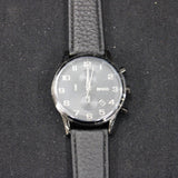  Shop Authentic Hugo Boss Aeroliner Chronograph Black Dial Black Leather Strap Watch for Men - 1512567 - Luxxuri