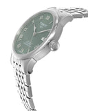 Tissot Le Locle Powermatic 80 Automatic Green Dial Silver Steel Strap Watch for Men - T006.407.11.093.00