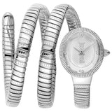 Just Cavalli After Party Silver Dial Silver Steel Strap Watch for Women - JC1L269M0015