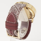 Tory Burch The Tory Chronograph White Dial Maroon Jacquard Strap Watch for Women - TBW1051