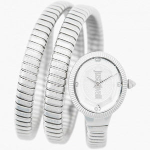 Just Cavalli After Party Silver Dial Silver Steel Strap Watch for Women - JC1L269M0015