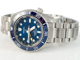Seiko Prospex 1968 Heritage Divers GMT The Great Wave Limited Edition Blue Dial Silver Steel Strap Watch for Men - SPB509J1