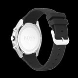 Hugo Boss Runner Chronograph Black Dial Black Silicone Strap Watch for Men - 1514141