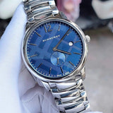 Burberry Classic Blue Dial Silver Steel Strap Watch for Men - BU10007