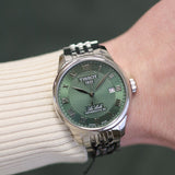 Tissot Le Locle Powermatic 80 Automatic Green Dial Silver Steel Strap Watch for Men - T006.407.11.093.00