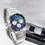 Seiko Conceptual Chronograph Blue Dial Silver Steel Strap Watch for Men- SSB453P1