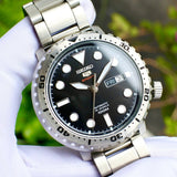  Shop Authentic Seiko 5 Sports Automatic Black Dial Silver Steel Strap Watch for Men - SRPC61J1 - Luxxuri