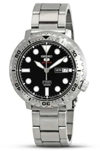  Shop Authentic Seiko 5 Sports Automatic Black Dial Silver Steel Strap Watch for Men - SRPC61J1 - Luxxuri