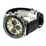  Shop Authentic Seiko Prospex Speedtimer Solar Chronograph Ivory Dial Black Leather Strap Watch for Men - SSC943 - Luxxuri