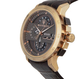 Maserati Ingegno Chronograph Brown Dial Brown Leather Strap Watch for Men - R88771639001