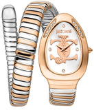 Just Cavalli Glam Evo 5 Silver Dial Two Tone Steel Strap Watch for Women - JC1L227M0075