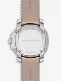 Burberry The Britain Diamonds Pink Dial Pink Leather Strap Watch for Women - BBY1802