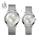  Shop Authentic Calvin Klein Minimal White Dial Silver Mesh Bracelet Watch for Men - K3M22126 - Luxxuri