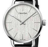  Shop Authentic Calvin Klein Even White Dial Black Leather Strap Watch for Women - K7B211C6 - Luxxuri