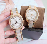 Shop Authentic Michael Kors Bryn Rose Gold Dial Two Tone Steel Strap Watch for Women - MK6135 - Luxxuri