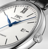  Shop Authentic IWC Portofino Automatic '150 Years' Edition Automatic White Dial Black Leather Strap Watch for Men - IW356519 - Luxxuri