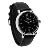  Shop Authentic IWC Portofino Automatic Black Dial Black Leather Strap Watch for Men - IW356502 - Luxxuri
