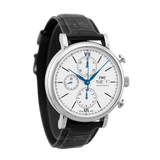  Shop Authentic IWC Portofino Chronograph White Dial Black Leather Strap Watch for Men - IW391024 - Luxxuri