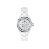  Shop Authentic Chanel J12 Diamonds Quartz White Dial White Steel Strap Watch for Women - J12 H2572 - Luxxuri