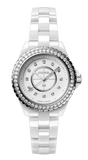  Shop Authentic Chanel J12 Quartz Diamonds White Dial White Steel Strap Watch for Women - J12 H6418 - Luxxuri