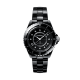  Shop Authentic Chanel J12 Quartz Diamonds Black Dial Black Steel Strap Watch for Women - J12 H5701 - Luxxuri