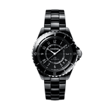  Shop Authentic Chanel J12 Quartz Diamonds Black Dial Black Steel Strap Watch for Women - J12 H1625 - Luxxuri