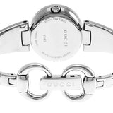  Shop Authentic Gucci Guccissima Quartz Diamonds Brown Dial Silver Steel Strap Watch For Women - YA134503 - Luxxuri