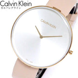  Shop Authentic Calvin Klein Full Moon Silver Dial Pink Leather Stap Watch for Women - K8Y236Z6 - Luxxuri