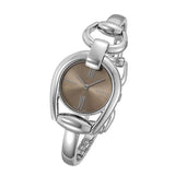  Shop Authentic Gucci Horsebit Collection Quartz Brown Dial Silver Steel Strap Watch For Women - YA139501 - Luxxuri